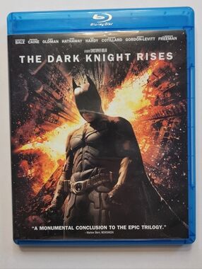 The Dark Knight Rises Blu-ray + DVD + Bonus Features- Black with Orange Artwork